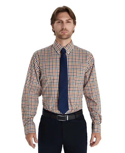 Club Room Men's Fashion Plaid Pattern Poplin Shirt, Macy's Exclusive