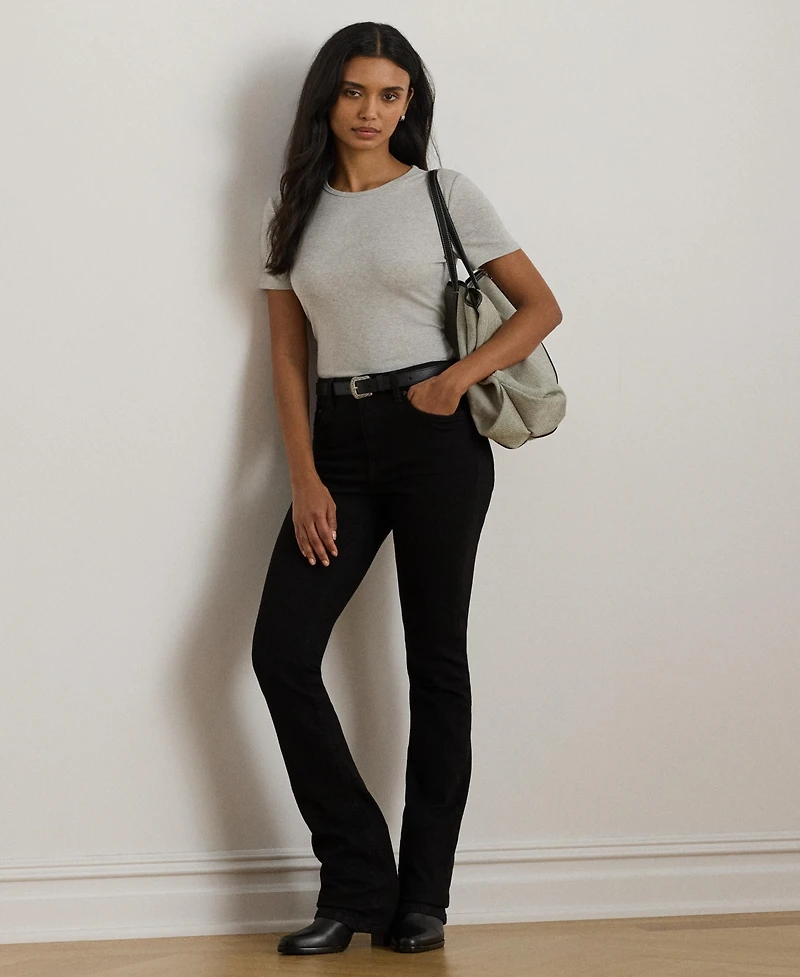 Lauren Ralph Women's Stretch Cotton Crewneck Tee