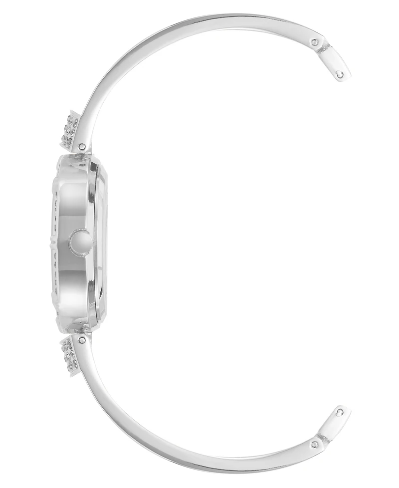 Anne Klein Women's Quartz Silver-Tone Metal Alloy Bangle Watch Set, 28mm