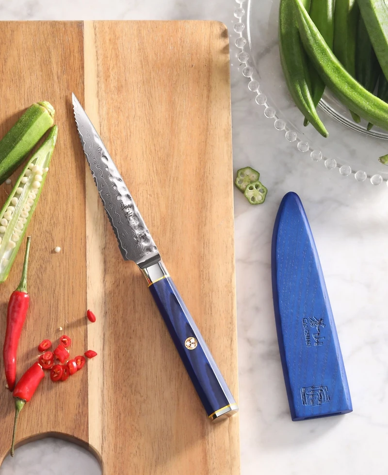 Cangshan Kita Series 5" Serrated Utility Knife with Sheath