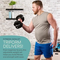 Lifepro Adjustable Dumbbells Set with Rack - Quick Adjust Weights, Secure Grip, Compact Design for Home Gym