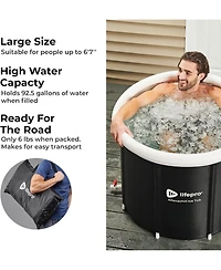 Lifepro Portable Ice Bath Tub with Lid & Storage Bag – Lightweight Cold Plunge Tub for Home or Travel Use, 14°F–122°F Temperat