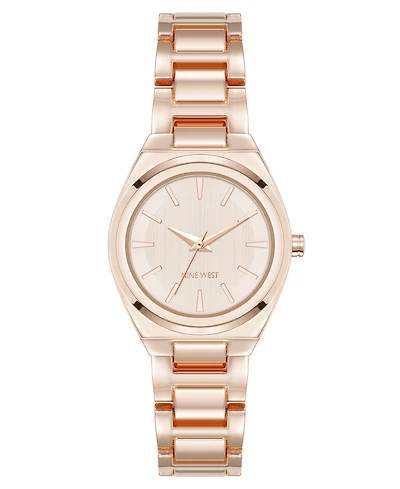 Anne Klein Women's Quartz Minimalist Rose Gold-Tone Metal Alloy Watch, 30mm