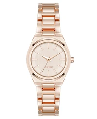 Anne Klein Women's Quartz Minimalist Rose Gold-Tone Metal Alloy Watch, 30mm