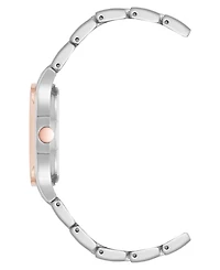 Anne Klein Women's Quartz Unique Silver-Tone and Rose Gold-Tone Metal Alloy Watch, 33mm