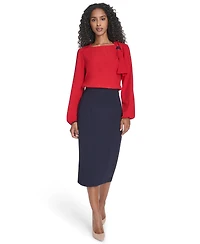 Tommy Hilfiger Women's Long Sleeve Side Tie Top