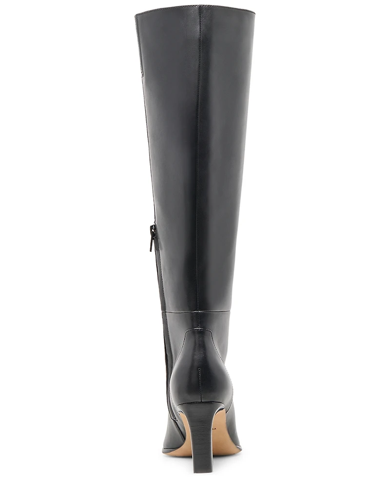 Dolce Vita Women's Emmi Wide-Calf Pointed-Toe Blade-Heel Knee-High Tall Dress Boots