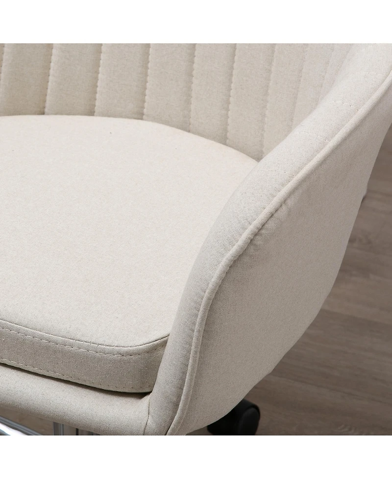 Vinsetto Office Computer Chair w/Tub Shape Design, & Lined Pattern Back,