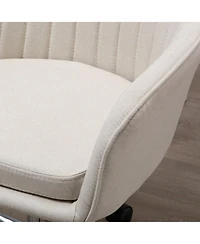 Vinsetto Office Computer Chair w/Tub Shape Design, & Lined Pattern Back,