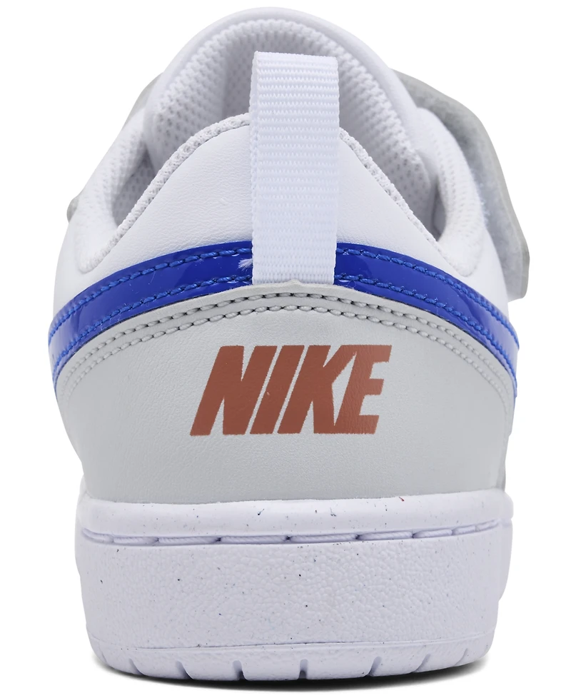 Nike Little Kids Court Borough Low Recraft Fastening Strap Casual Sneakers from Finish Line