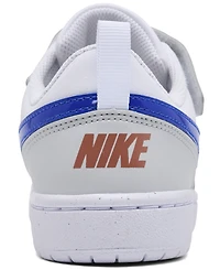 Nike Little Kids Court Borough Low Recraft Fastening Strap Casual Sneakers from Finish Line
