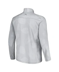 Tommy Bahama Men's Gray North Carolina Tar Heels Sport Delray Frond Quarter-Zip Jacket