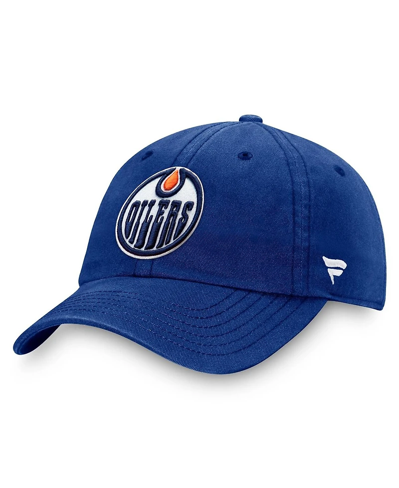 Fanatics Men's Royal Edmonton Oilers Core Primary Logo Adjustable Hat