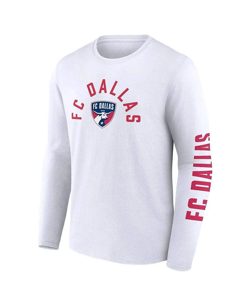 Fanatics Men's White Fc Dallas Component Long Sleeve T-Shirt