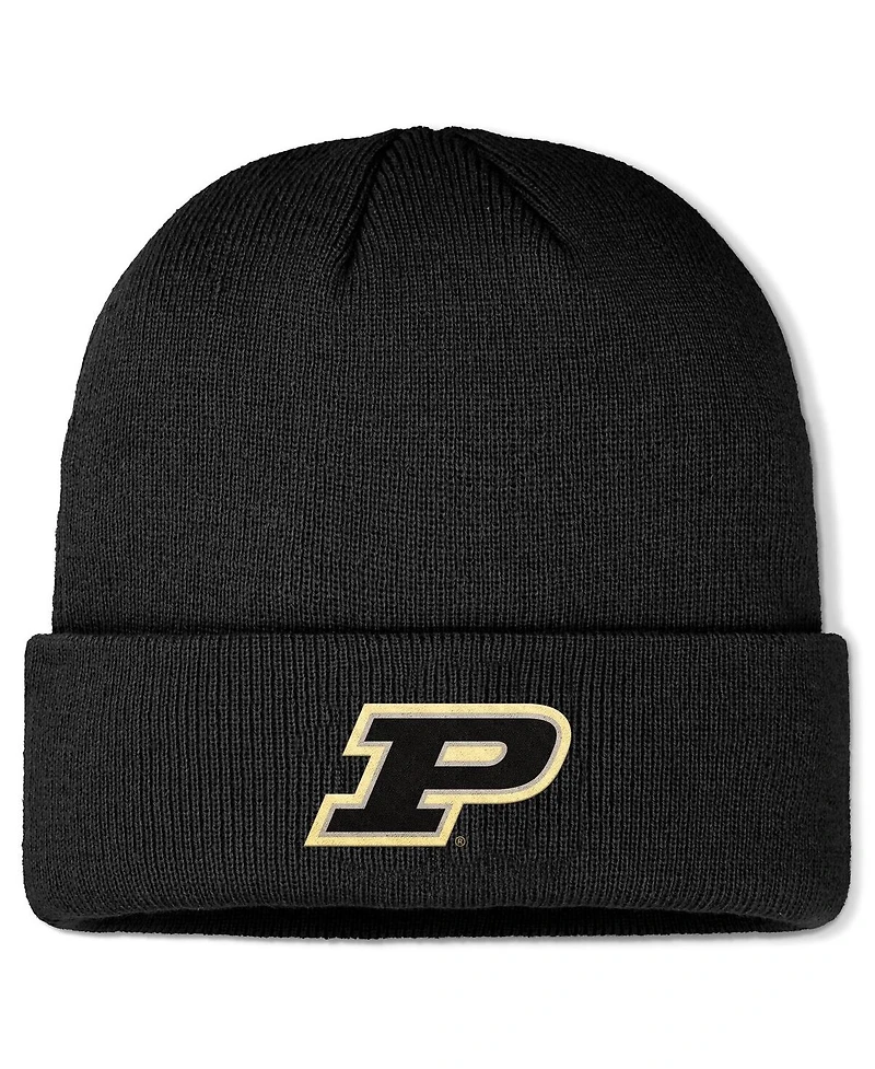 Top of the World Men's Black Purdue Boilermakers Logo Cuffed Knit Hat