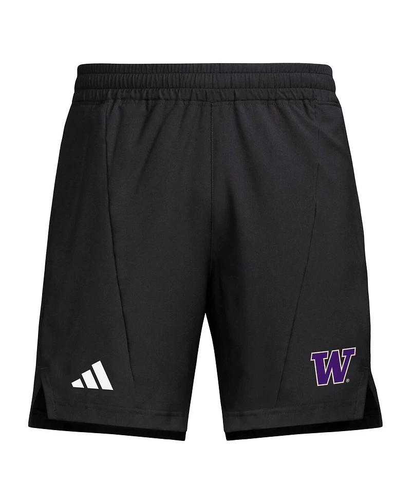 Adidas Men's Black Washington Huskies Program Woven Training Shorts