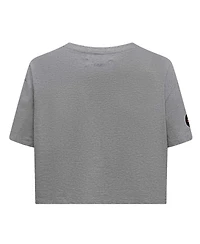 Pro Standard Women's Heather Charcoal Florida State Seminoles Tonal Neutral Boxy Cropped T-Shirt