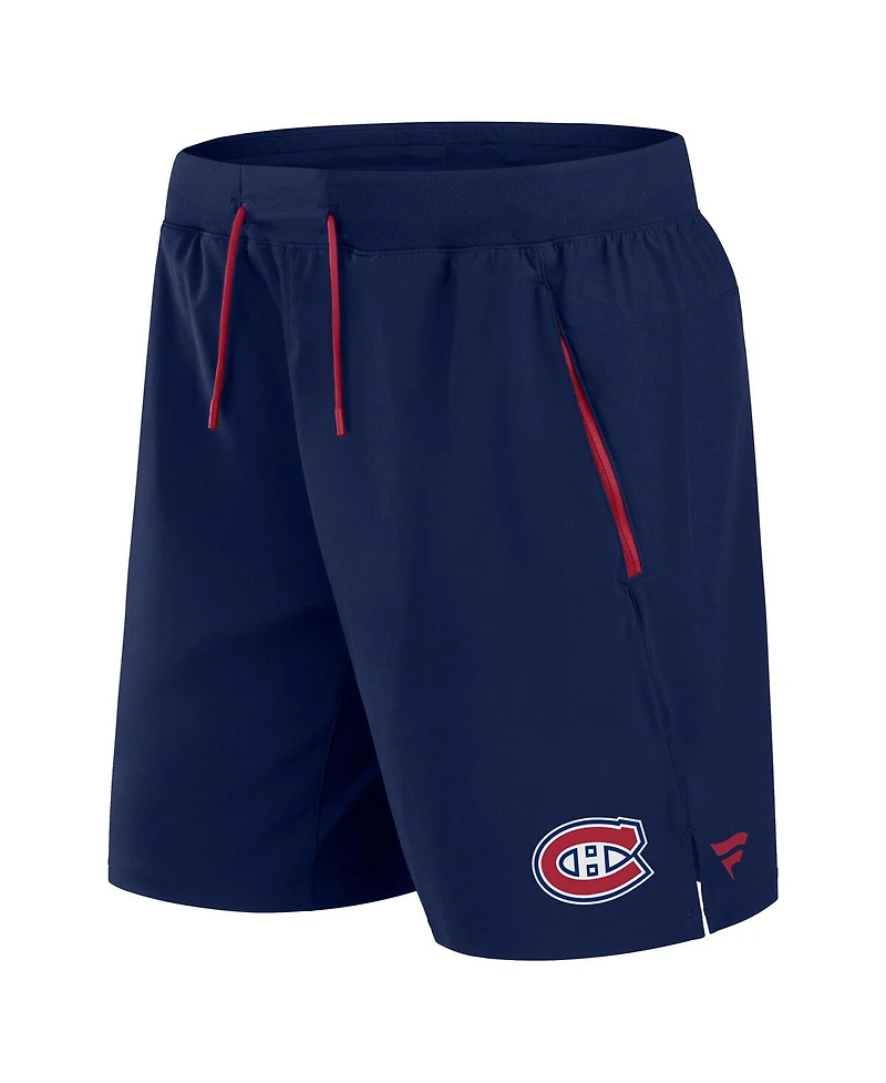 Fanatics Men's Navy Montreal Canadiens Authentic Pro Rink Performance Shorts
