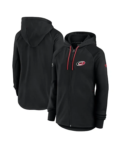 Fanatics Women's Black Carolina Hurricanes Authentic Pro Rink Fleece Full-Zip Jacket