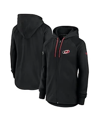 Fanatics Women's Black Carolina Hurricanes Authentic Pro Rink Fleece Full-Zip Jacket