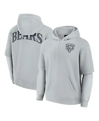 Fanatics Men's and Women's Gray Chicago Bears Sleek Elements Pullover Hoodie