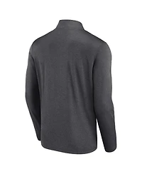 Fanatics Men's Charcoal Carolina Panthers Head-to-Head Quarter-Zip Pullover Sweatshirt