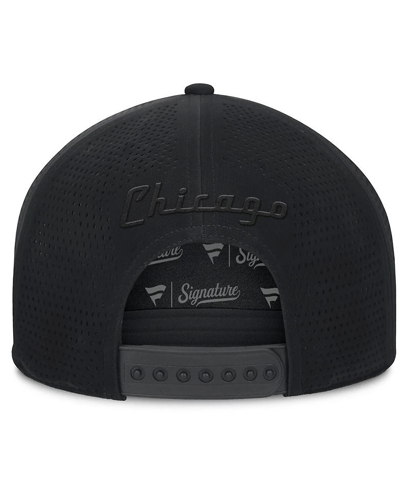 Fanatics Men's Black Chicago Blackhawks Front Office Adjustable Hat