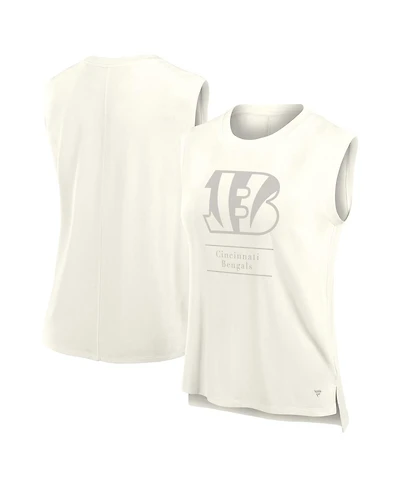Fanatics Women's Cream Cincinnati Bengals Studio Embrace Tank Top