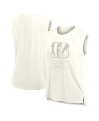 Fanatics Women's Cream Cincinnati Bengals Studio Embrace Tank Top