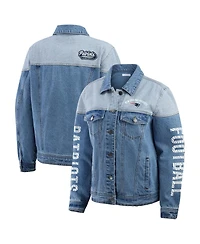 Wear by Erin Andrews Women's New England Patriots Full-Button Denim Jacket