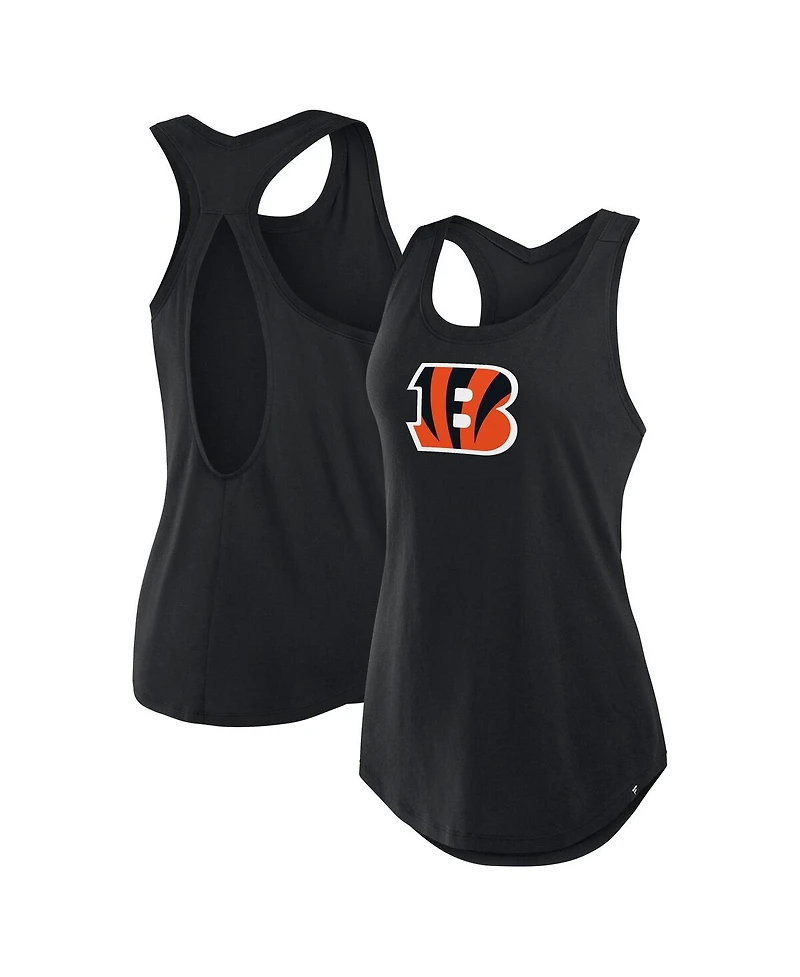 Fanatics Women's Black Cincinnati Bengals Iron Fan Tank Top