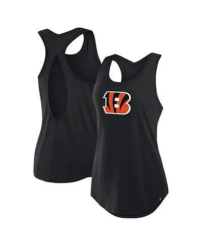 Fanatics Women's Black Cincinnati Bengals Iron Fan Tank Top
