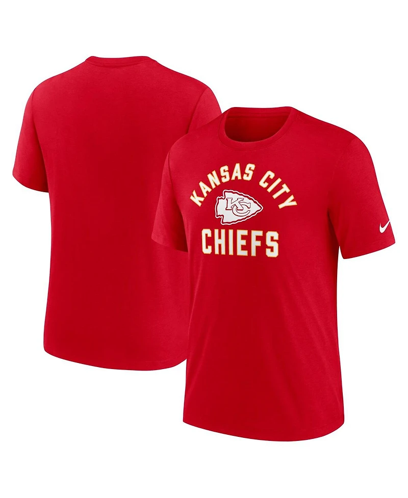 Nike Men's Red Kansas City Chiefs Favorable Timeline Tri-Blend T-Shirt