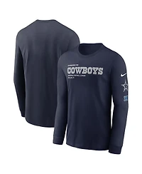 Nike Men's Navy Dallas Cowboys Play to Win Essential Long Sleeve T-Shirt