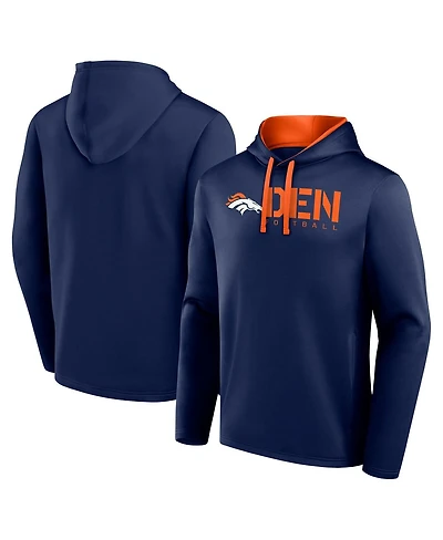 Logo Athletic Men's Navy Denver Broncos Head Start Pullover Hoodie