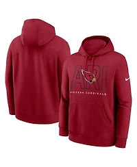 Nike Men's Cardinal Arizona Cardinals Busted Play Club Fleece Pullover Hoodie