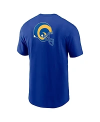 Nike Men's Royal Los Angeles Rams Rewind Front and Back Hit Essential T-Shirt
