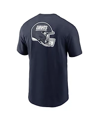 Nike Men's Navy New York Giants Rewind Front and Back Hit Essential T-Shirt
