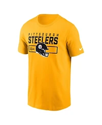 Nike Men's Gold Pittsburgh Steelers Primetime Helmet Essential T-Shirt