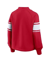 Fanatics Women's Crimson Alabama Tide Punt Coverage Quarter-Zip Sweatshirt