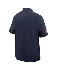 Nike Men's College Navy Seattle Seahawks Sideline Short Sleeve Quarter-Zip Performance Coach Jacket
