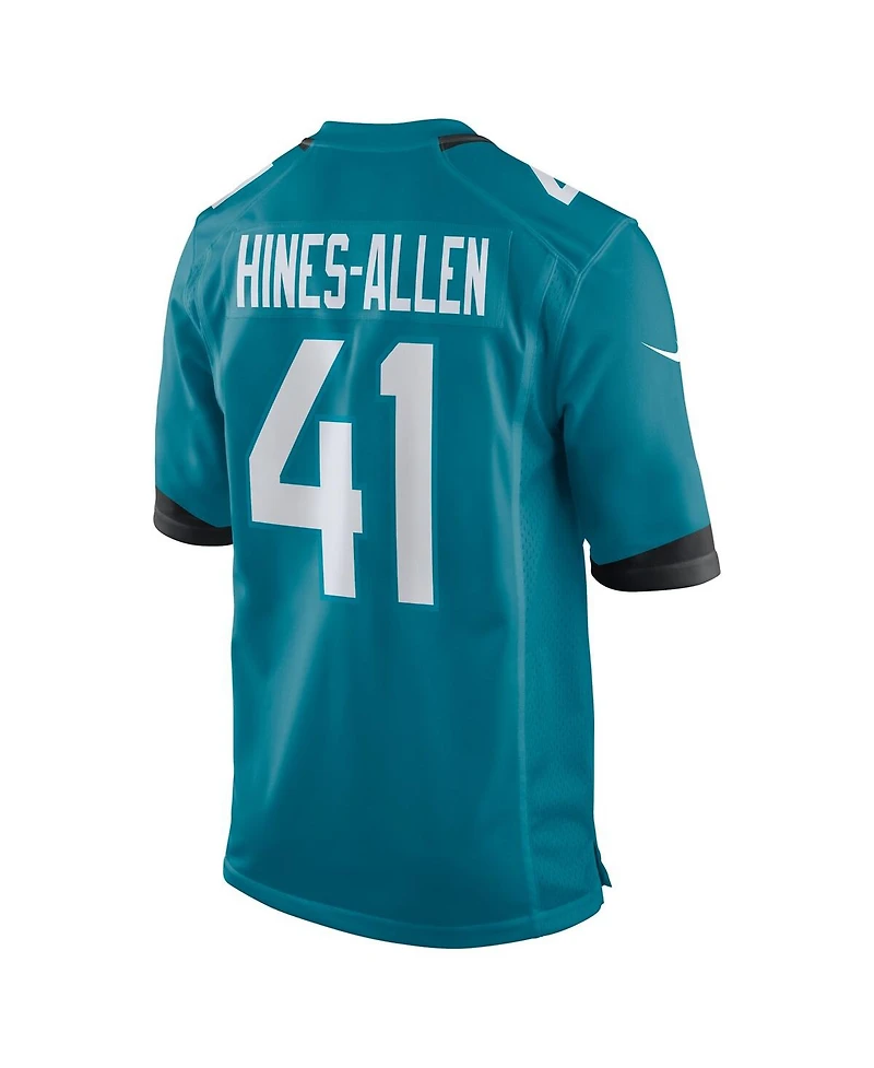 Nike Men's Josh Hines-Allen Teal Jacksonville Jaguars Player Game Jersey