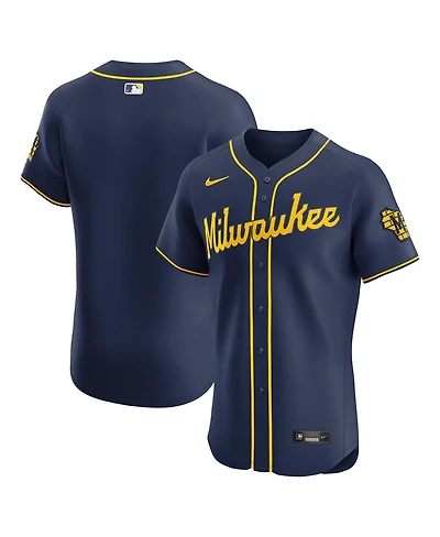 Nike Men's Navy Milwaukee Brewers Alternate 2 Elite Jersey