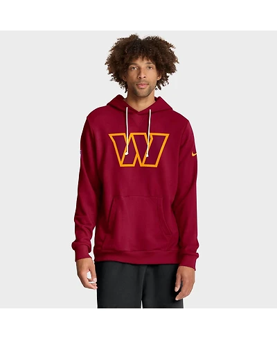 Nike Men's Burgundy Washington Commanders Sideline Initial Home Performance Pullover Hoodie