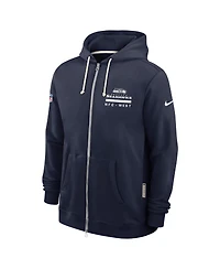 Nike Men's College Navy Seattle Seahawks Sideline Utility Player Performance Full-Zip Hoodie