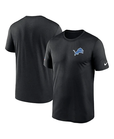 Nike Men's Black Detroit Lions Sideline Alt Pack Small Logo Legend Performance T-Shirt