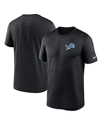 Nike Men's Black Detroit Lions Sideline Alt Pack Small Logo Legend Performance T-Shirt