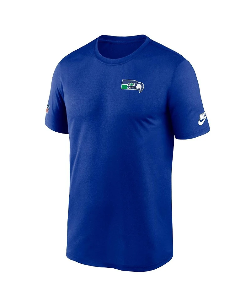 Nike Men's Royal Seattle Seahawks Sideline Alt Pack Small Logo Legend Performance T-Shirt