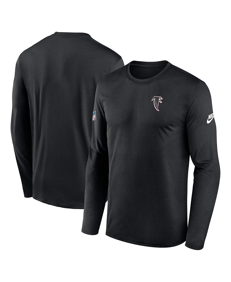 Nike Men's Black Atlanta Falcons Legend Small Logo Performance Long Sleeve T-Shirt
