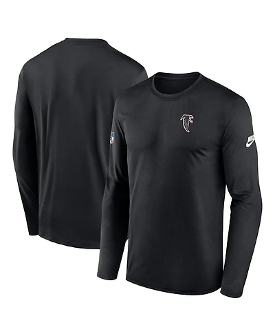 Nike Men's Black Atlanta Falcons Legend Small Logo Performance Long Sleeve T-Shirt
